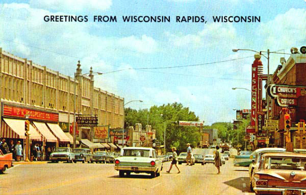 Grand Avenue, Wisconsin Rapids, ca. 1960