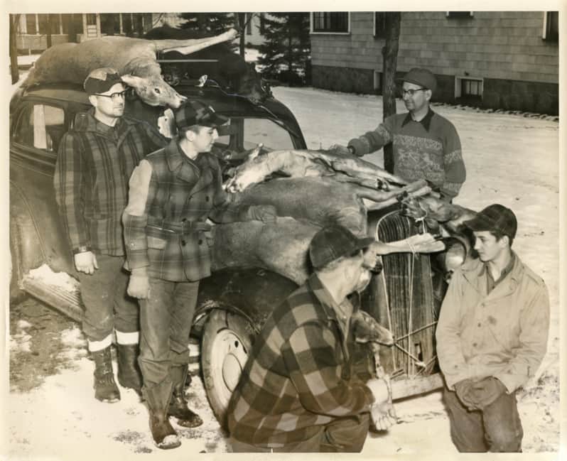 Deer hunting in Wisconsin Rapids ca. 1950