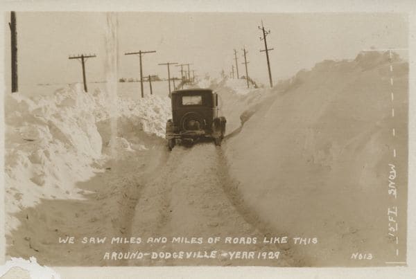 We saw miles and miles of roads like this around Dodgeville--Year 1929.