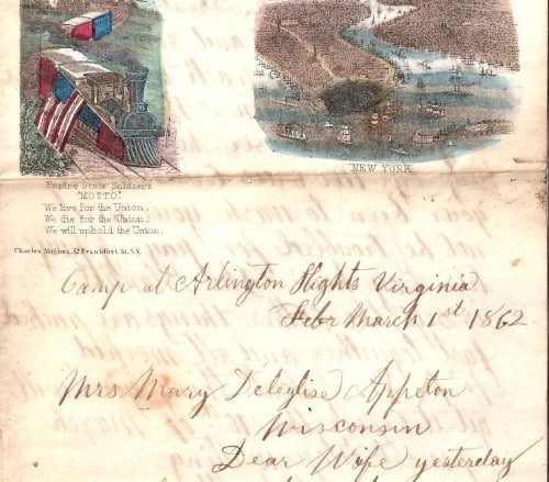 Francis Deleglise Civil War letter 1862