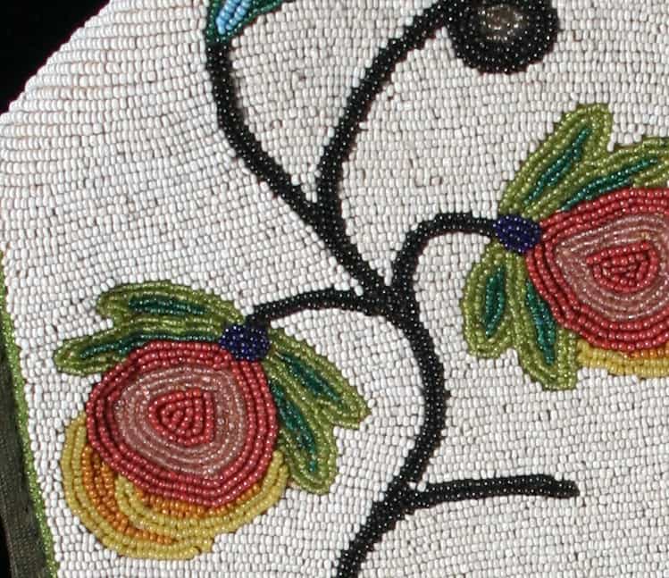 Detail, spot-stitched bandolier bag.