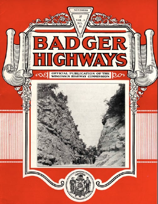 Badger Highways, November 1927. 