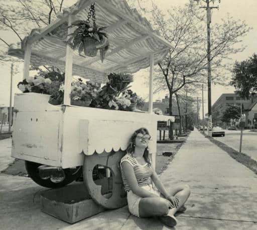 Flower seller, Milwaukee, 1982.