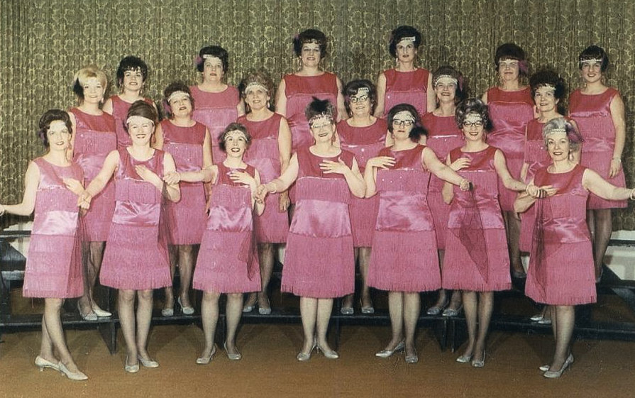 Chippewa Valley Sweet Adelines barbershop-style women's choral group, 1969. Chippewa Valley Museum.