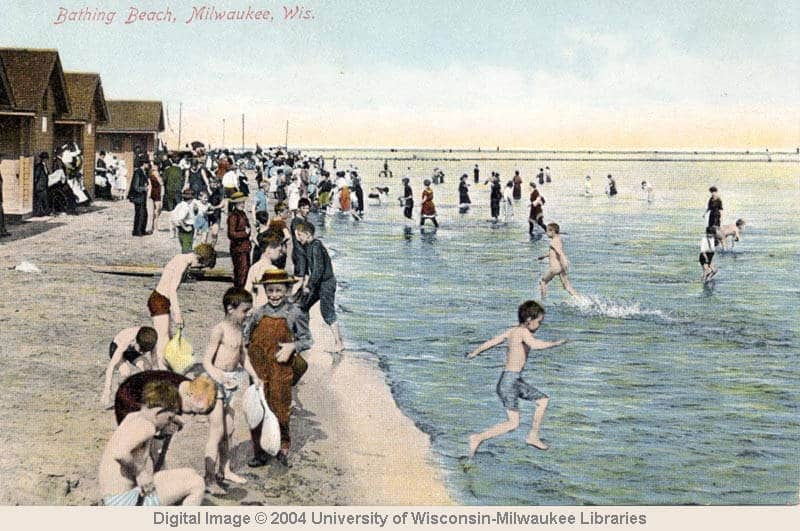 Bathing beach, Milwaukee, Wisconsin