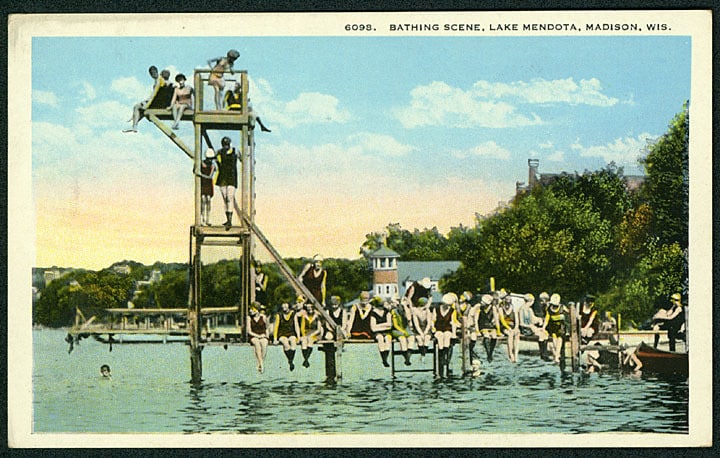 Bathing Scene, Lake Mendota, Madison, Wis.