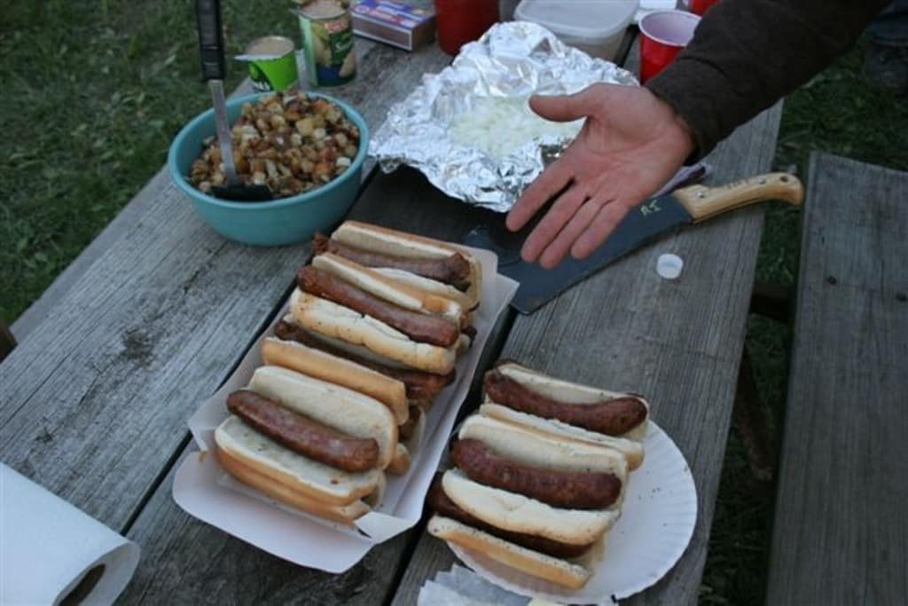 Bratwurst picnic, ca. 2012. Photo by Terry Hannan.