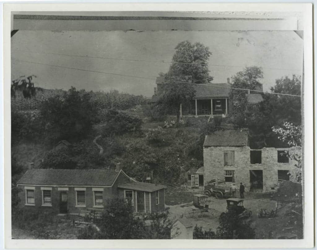 Shake Rag Valley - potters house and pottery. Mineral Point Library Archives.