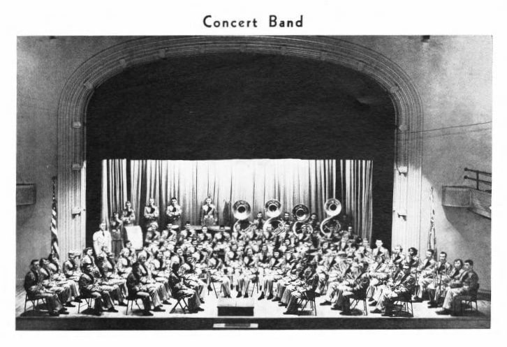 Madison Central High School concert band, 1954. Dane County Historical Society.