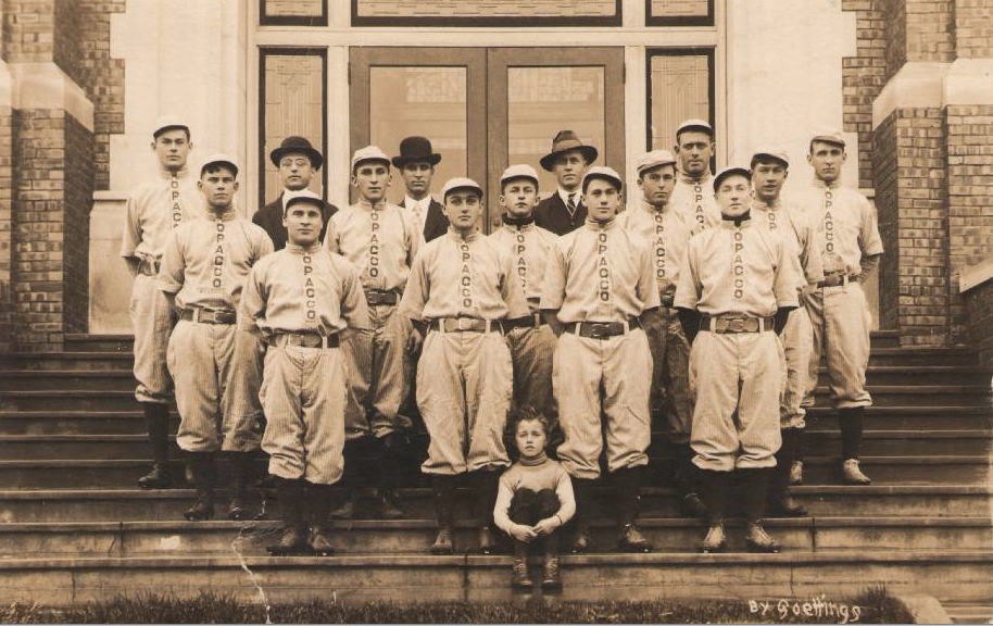 Western Wisconsin Championship Baseball team, sponsored by the Onalaska Pickle and Canning Company (OPACCO), 1913. Onalaska Public Library and Onalaska Area Historical Society. 