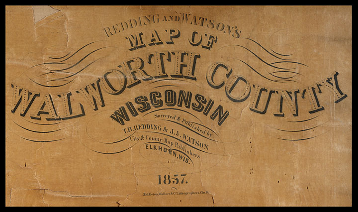 Walworth County Plat Map 1857