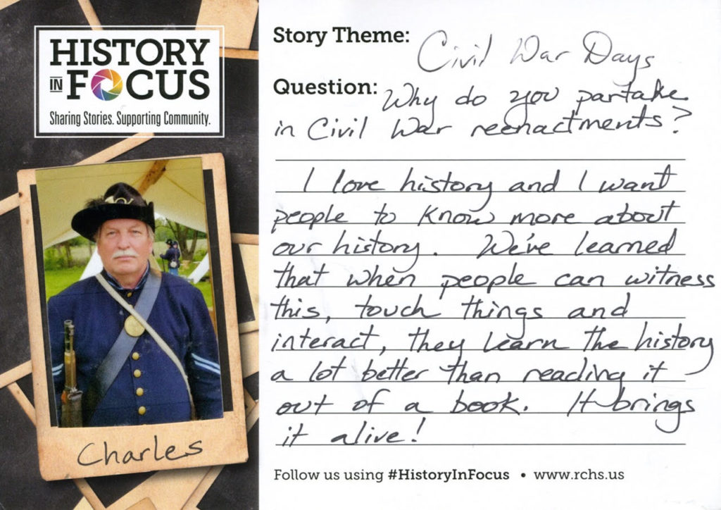 History in Focus story card from Rock County Historical Society. 