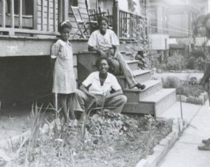 Photograph of the Matthews children at their house on West Washington Avenue, Madison, ca. 1939.
