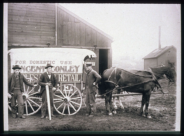 Vincent Conley Wholesale and Retail Pure Lake Ice of Sheboyan, ca. 1900. Manitowoc Public Library/UWDCC.