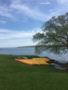 Lake Superior near the border of Douglas County and Ashland County