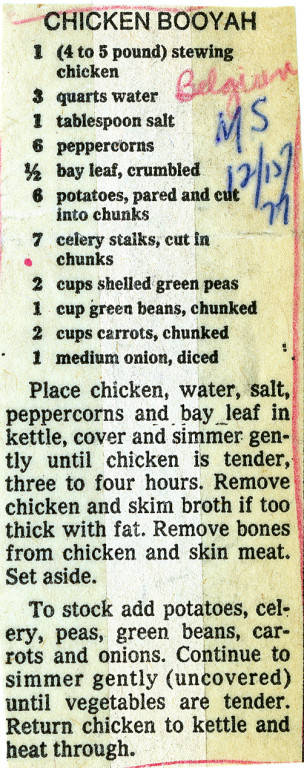 Chicken booyah recipe