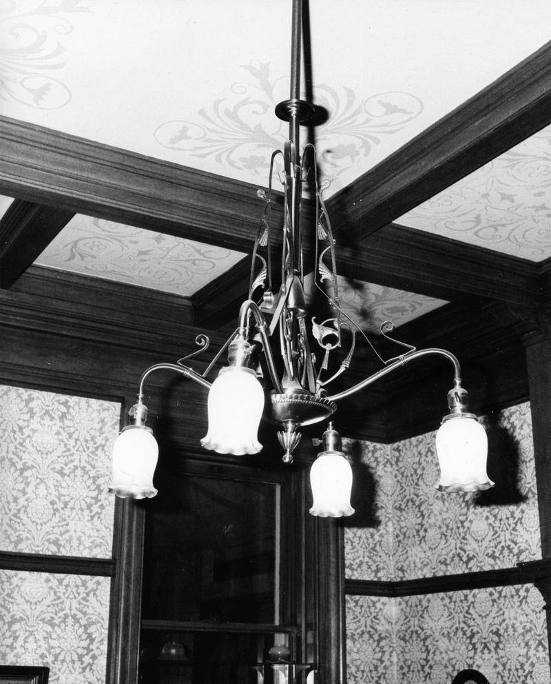 Rogers House, interior chandelier. Source: Wisconsin Historical Society.