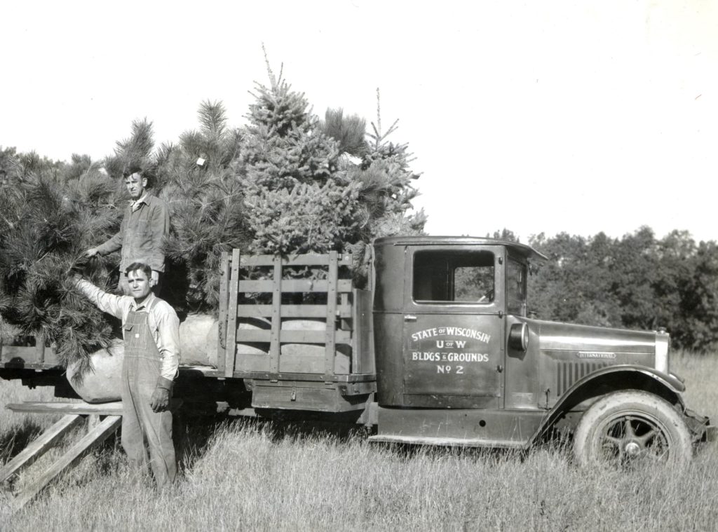 Planting trees at the Arboretum, Madison, Wisconsin. 1933.