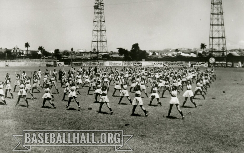 All-American Girls Professional Baseball League Players at Spring Training photograph, 1947. Havana, Cuba. Source: National Baseball Hall of Fame and Museum.