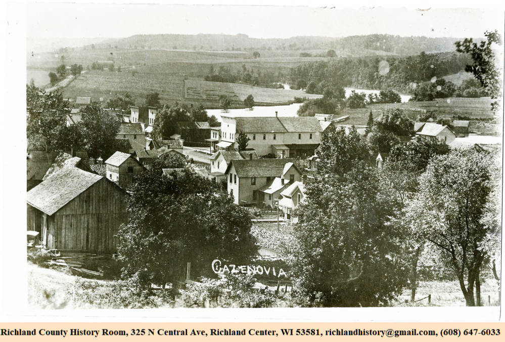 Bird’s Eye View of Cazenovia, Westford Township, Richland County, Wisconsin, ca. 1910