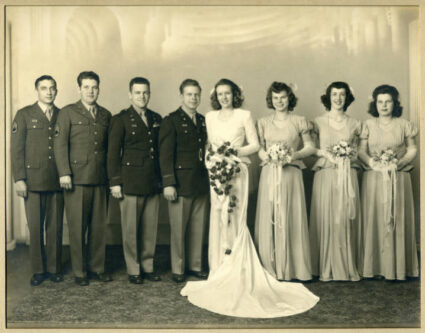 Dick and Marge with their wedding party