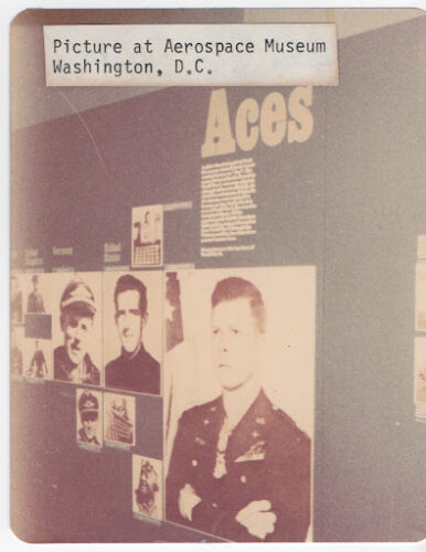 Exhibit about Dick in the Aerospace Museum in Washington DC