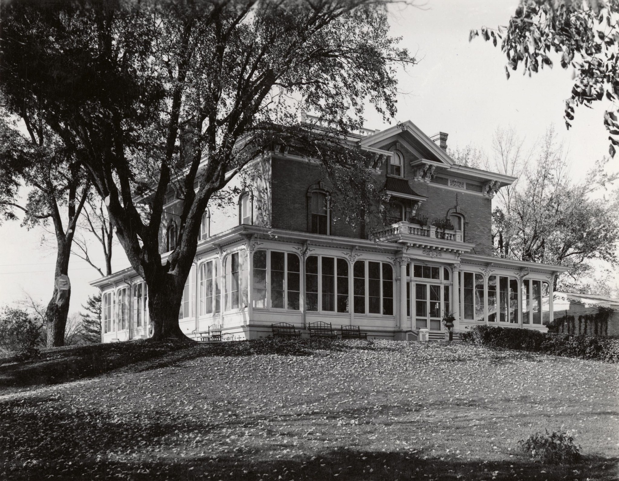 Exterior of Villa Louis (Old Dousman Mansion) taken from southeast.