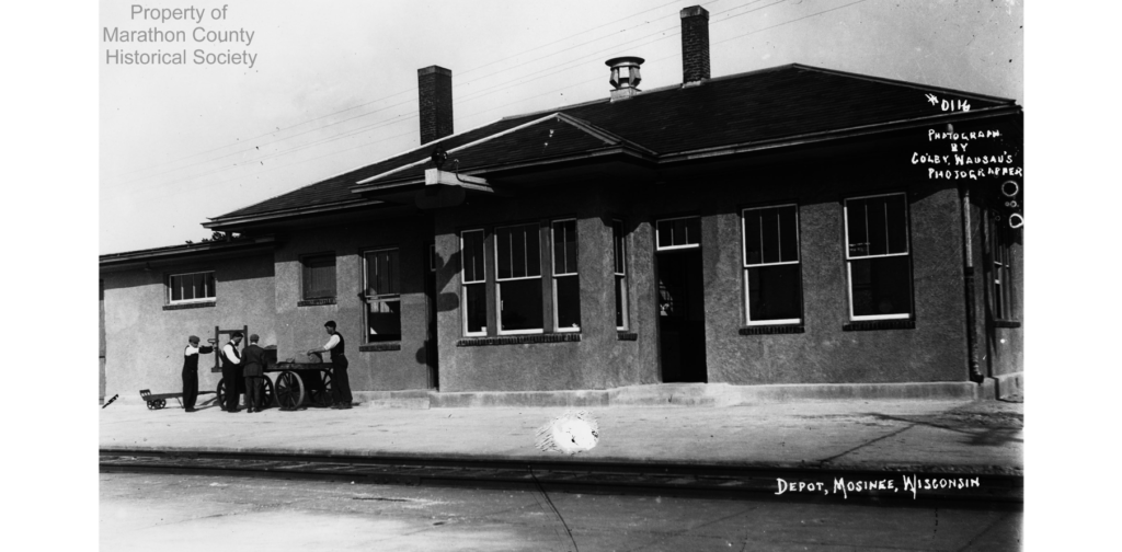 Depot, Mosinee, Wisconsin, ca. 1900-1919.
