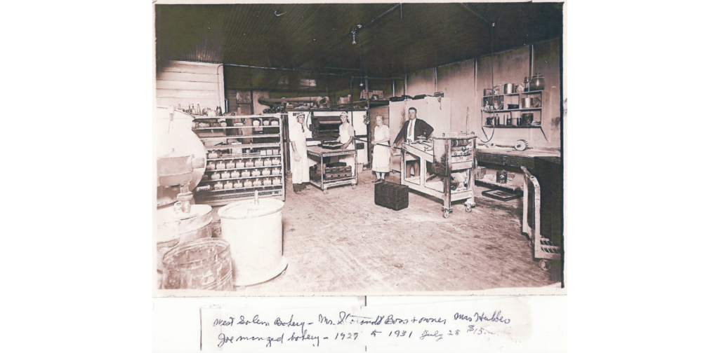 West Salem Bakery interior, West Salem, ca. 1930