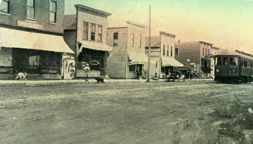 Market Street, Nekoosa, ca. 1917. South Wood County Historical Corporation.