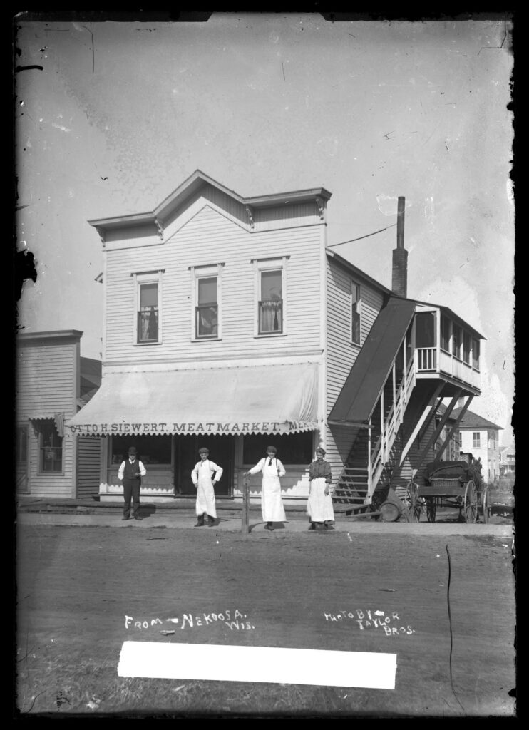 Otto. H. Siewert Meat Market, ca. 1910 - ca. 1930. UW-La Crosse Murphy Library.