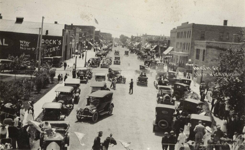 Busy Main Street in New Richmond, ca. 1920 - ca. 1929.