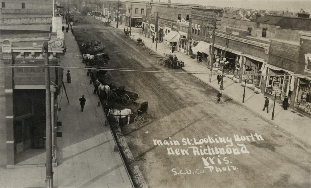 View of Main Street in New Richmond, looking north, undated.