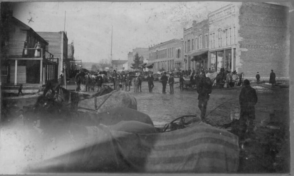 Not Main Street, but Center Street with the town gathered. 1892.