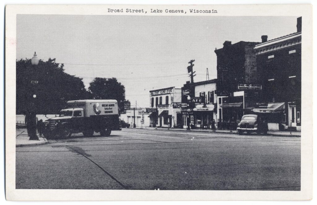 Broad Street, Lake Geneva, Wisconsin ca. 1940-ca. 1955.
