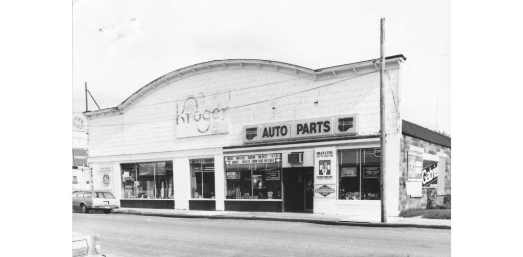 201 & 209 South Walnut St & 234 Vine St, Reedsburg, Sauk County, Wisconsin, 1983-84 This commercial vernacular structure housed Kroger Grocery ca. 1929-1948. At the time of the survey, CARQUEST Auto Parts; Eisenberg Appliance Store and The Gun Shop occupied the building. 234 Vine Street is also located here. This building was demolished ca. 2019 and replaced with housing.